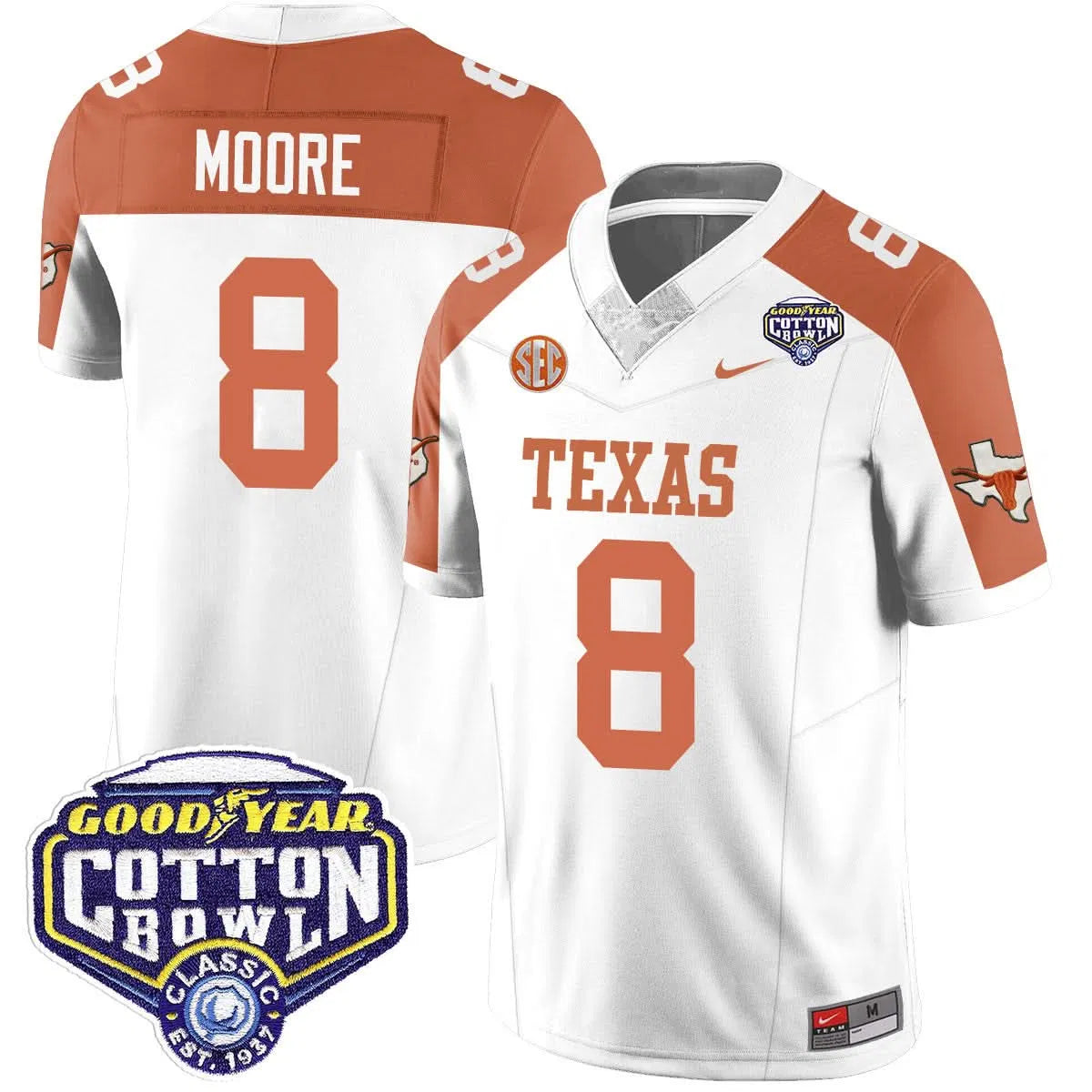 Personalized TL 2026 Cotton Bowl Classic Jersey - Trey Moore / Inverted Stitched