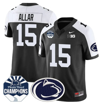 Personalized PSU 2026 Fiesta Bowl Champions Jersey - Black Alternate / Drew Allar Stitched