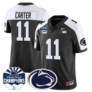 Personalized PSU 2026 Fiesta Bowl Champions Jersey - Black Alternate / Abdul Carter Stitched