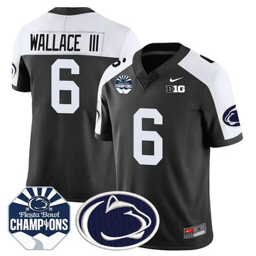 Personalized PSU 2026 Fiesta Bowl Champions Jersey - Black Alternate / Harrison Wallace III Stitched