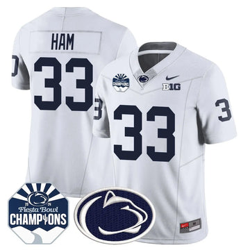 Personalized PSU 2026 Fiesta Bowl Champions Jersey - White / Jack Ham Stitched