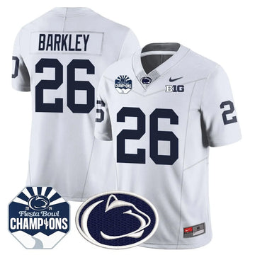 Personalized PSU 2026 Fiesta Bowl Champions Jersey - White / Saquon Barkley Stitched