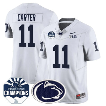 Personalized PSU 2026 Fiesta Bowl Champions Jersey - White / Abdul Carter Stitched