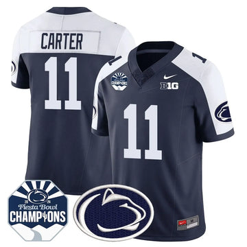 Personalized PSU 2026 Fiesta Bowl Champions Jersey - Navy Alternate / Abdul Carter Stitched