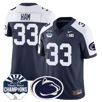 Personalized PSU 2026 Fiesta Bowl Champions Jersey - Navy Alternate / Jack Ham Stitched