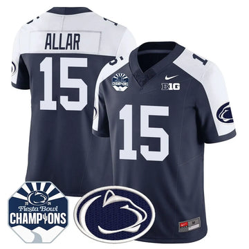 Personalized PSU 2026 Fiesta Bowl Champions Jersey - Navy Alternate / Drew Allar Stitched