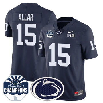 Personalized PSU 2026 Fiesta Bowl Champions Jersey - Navy / Drew Allar Stitched