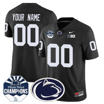 Personalized Custom Gender/Name PSU 2026 Fiesta Bowl Champions Jersey - Black Stitched