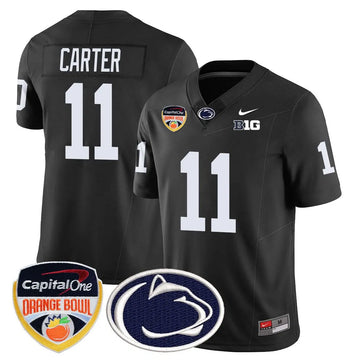 Personalized PSU 2026 Orange Bowl Jersey - Black / Abdul Carter Stitched