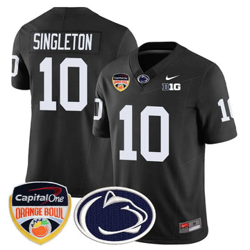 Personalized PSU 2026 Orange Bowl Jersey - Black / Nicholas Singleton Stitched