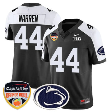 Personalized PSU 2026 Orange Bowl Jersey - Black Alternate / Tyler Warren Stitched