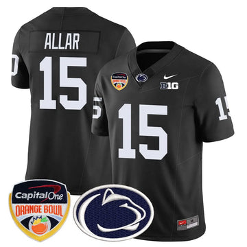 Personalized PSU 2026 Orange Bowl Jersey - Black / Drew Allar Stitched