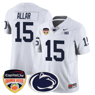 Personalized PSU 2026 Orange Bowl Jersey - White / Drew Allar Stitched