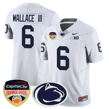 Personalized PSU 2026 Orange Bowl Jersey - White / Harrison Wallace III Stitched