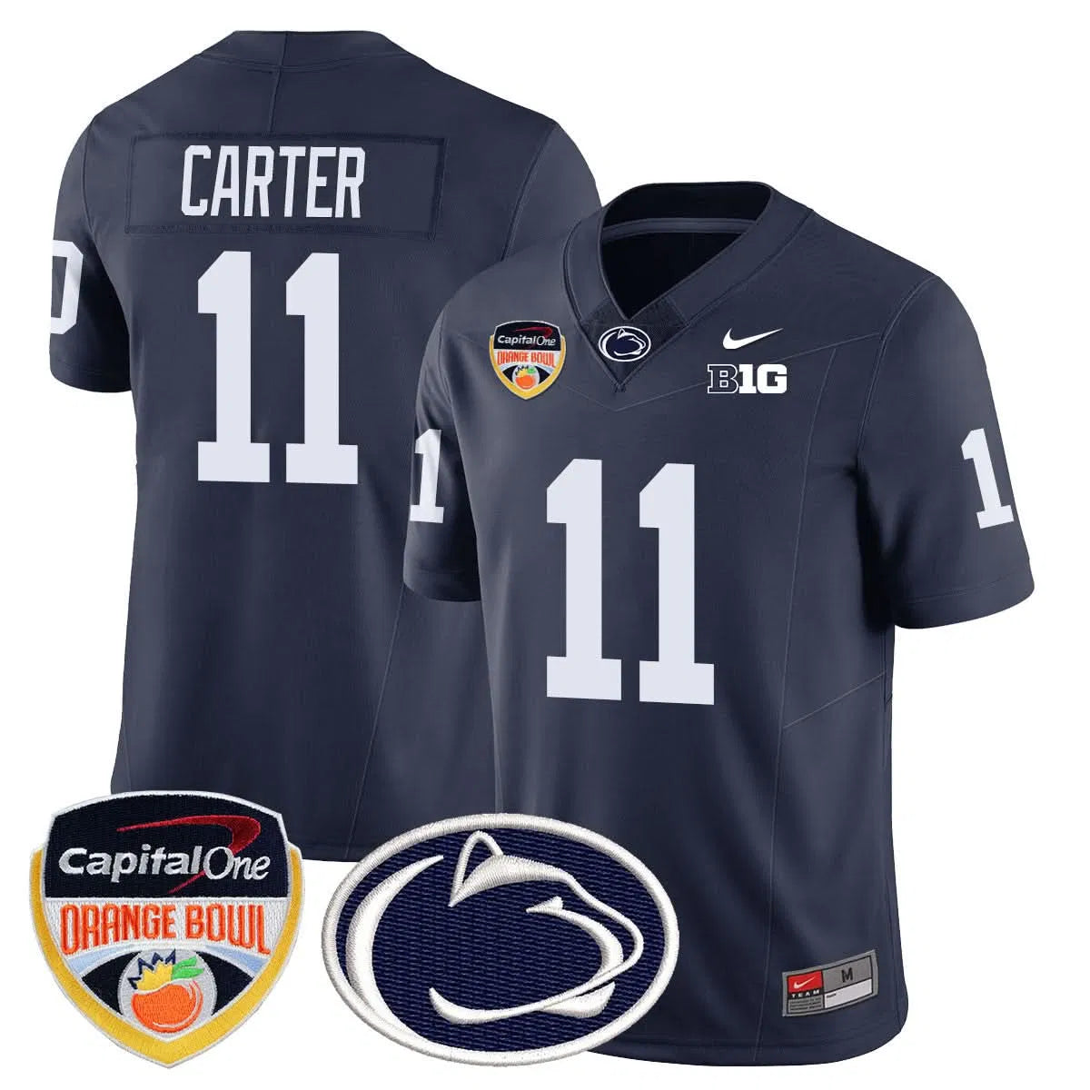 Personalized PSU 2026 Orange Bowl Jersey - Navy / Abdul Carter Stitched
