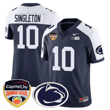 Personalized PSU 2026 Orange Bowl Jersey - Navy Alternate / Nicholas Singleton Stitched