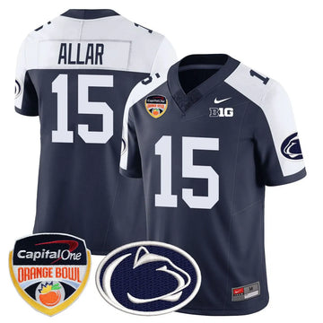 Personalized PSU 2026 Orange Bowl Jersey - Navy Alternate / Drew Allar Stitched