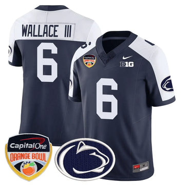 Personalized PSU 2026 Orange Bowl Jersey - Navy Alternate / Harrison Wallace III Stitched