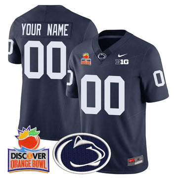 Personalized Custom Gender/Name PSU 2026 Orange Bowl Jersey N1 - Navy Stitched