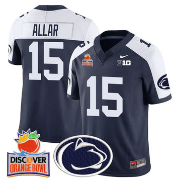 Personalized PSU 2026 Orange Bowl Jersey N1 - Navy Alternate / Drew Allar Stitched