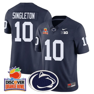 Personalized PSU 2026 Orange Bowl Jersey N1 - Navy / Nicholas Singleton Stitched