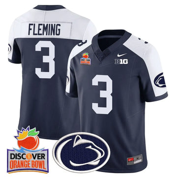 Personalized PSU 2026 Orange Bowl Jersey N1 - Navy Alternate / Julian Fleming Stitched