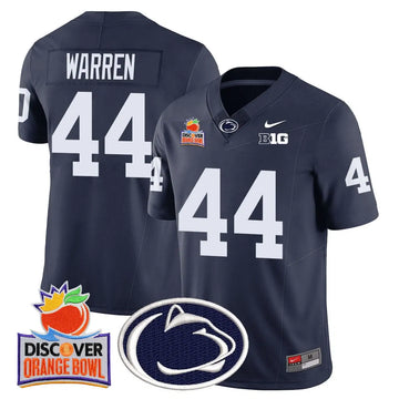 Personalized PSU 2026 Orange Bowl Jersey N1 - Navy / Tyler Warren Stitched