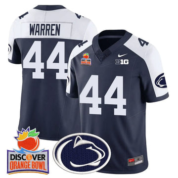 Personalized PSU 2026 Orange Bowl Jersey N1 - Navy Alternate / Tyler Warren Stitched