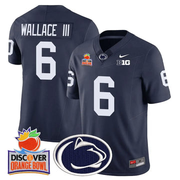 Personalized PSU 2026 Orange Bowl Jersey N1 - Navy / Harrison Wallace III Stitched