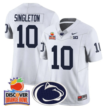 Personalized PSU 2026 Orange Bowl Jersey N1 - White / Nicholas Singleton Stitched