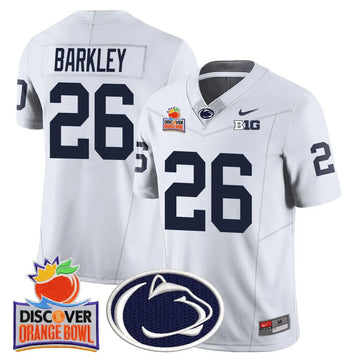 Personalized PSU 2026 Orange Bowl Jersey N1 - White / Saquon Barkley Stitched