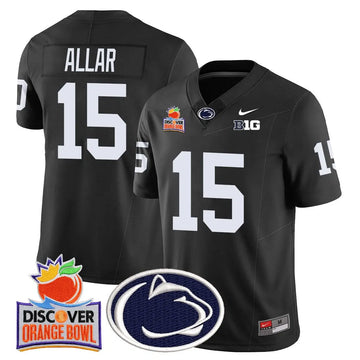 Personalized PSU 2026 Orange Bowl Jersey N1 - Black / Drew Allar Stitched