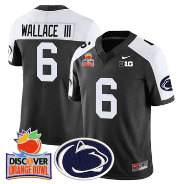 Personalized PSU 2026 Orange Bowl Jersey N1 - Black Alternate / Harrison Wallace III Stitched