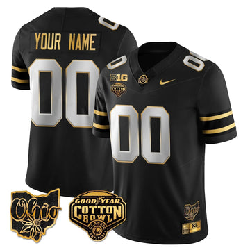 Personalized Custom Gender/Name OSB 2026 Cotton Bowl Classic Jersey Gold - Black Gold Stitched
