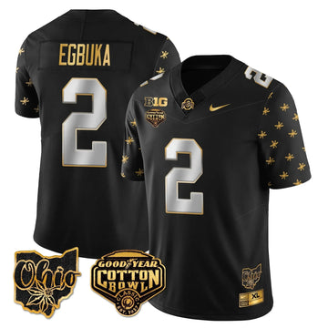 Personalized OSB 2026 Cotton Bowl Classic Jersey Gold - Black Limited / Emeka Egbuka Stitched