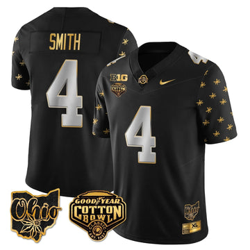 Personalized OSB 2026 Cotton Bowl Classic Jersey Gold - Black Limited / Jeremiah Smith Stitched