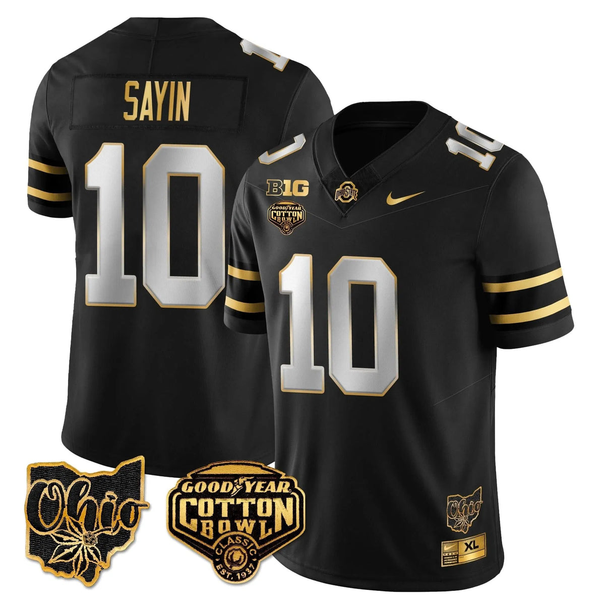Personalized OSB 2026 Cotton Bowl Classic Jersey Gold - Black Gold / Julian Sayin Stitched