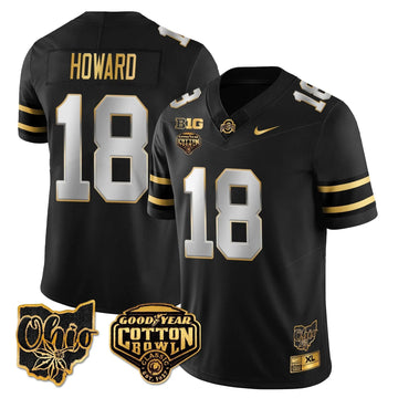 Personalized OSB 2026 Cotton Bowl Classic Jersey Gold - Black Gold / Will Howard Stitched