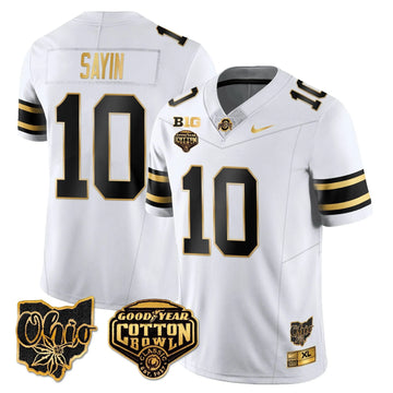 Personalized OSB 2026 Cotton Bowl Classic Jersey Gold - White Gold / Julian Sayin Stitched