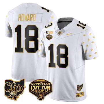 Personalized OSB 2026 Cotton Bowl Classic Jersey Gold - White Limited / Will Howard Stitched