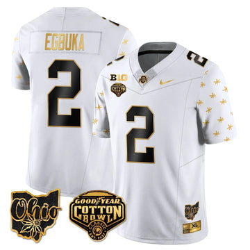 Personalized OSB 2026 Cotton Bowl Classic Jersey Gold - White Limited / Emeka Egbuka Stitched