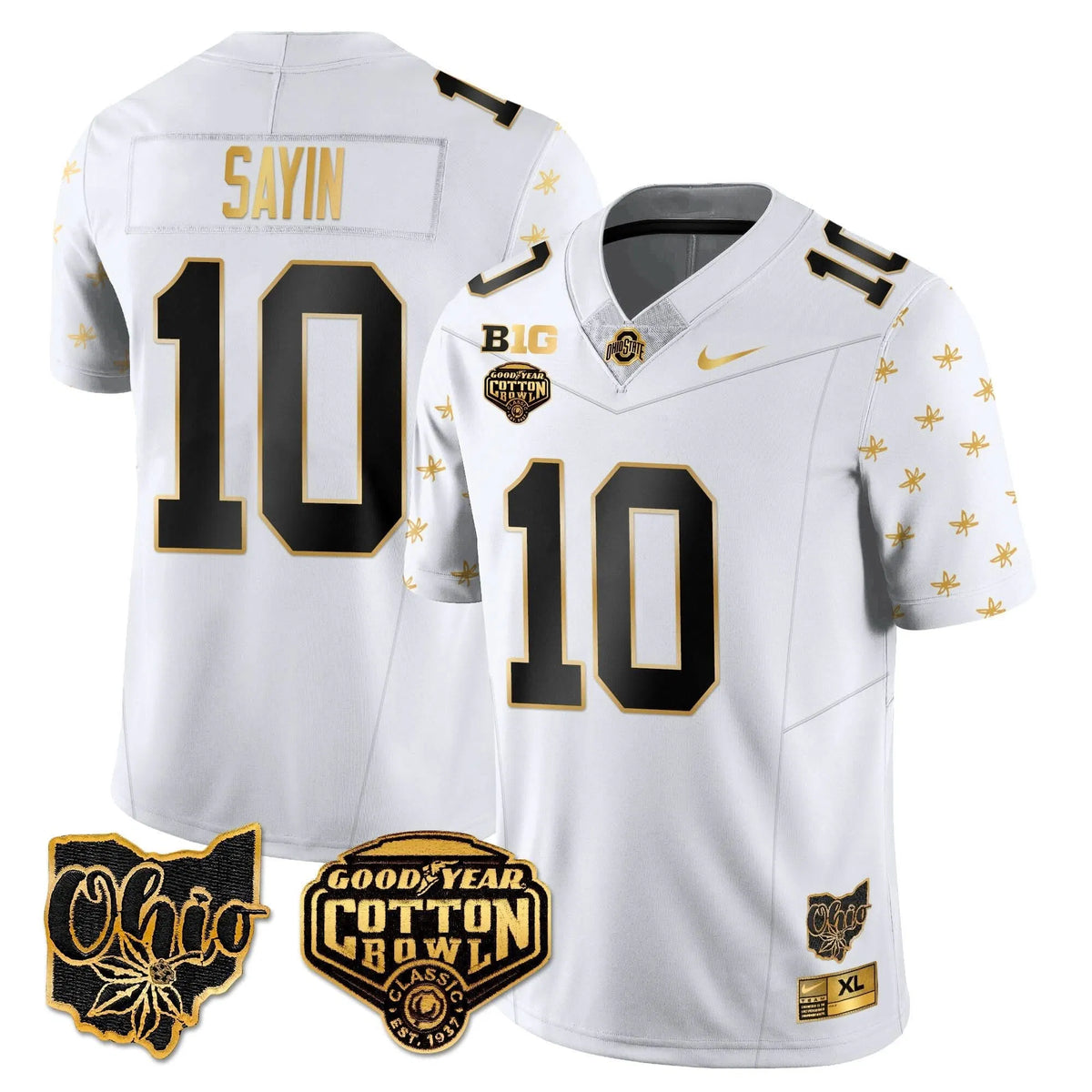Personalized OSB 2026 Cotton Bowl Classic Jersey Gold - White Limited / Julian Sayin Stitched