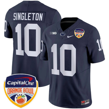 Personalized PSU Orange Bowl Patch Vapor Limited Jersey - Navy / Nicholas Singleton Stitched