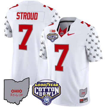 Personalized OSB Cotton Bowl Patch Vapor Limited Jersey - White Limited / C J Stroud Stitched