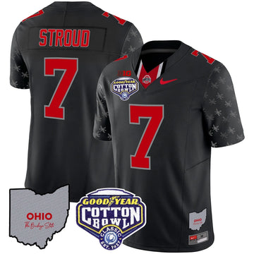 Personalized OSB Cotton Bowl Patch Vapor Limited Jersey - Black Limited / C J Stroud Stitched