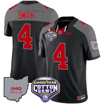 Personalized OSB Cotton Bowl Patch Vapor Limited Jersey - Black Special / Jeremiah Smith Stitched