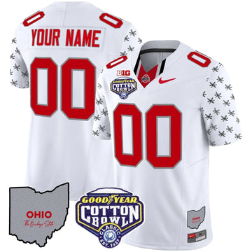 Personalized OSB Cotton Bowl Patch Vapor Limited Custom Jersey - White Limited Stitched