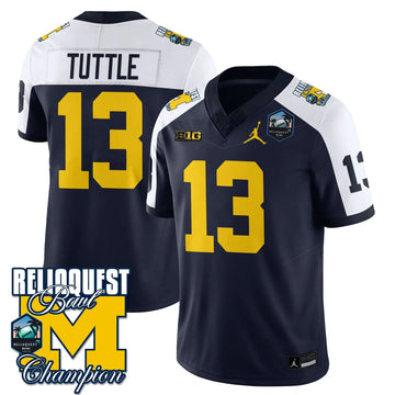 Personalized MW 2026 ReliaQuest Bowl Champions Jersey - Jack Tuttle - 13 / Navy Alternate Stitched