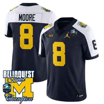 Personalized MW 2026 ReliaQuest Bowl Champions Jersey - Derrick Moore - 8 / Navy Alternate Stitched
