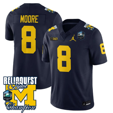 Personalized MW 2026 ReliaQuest Bowl Champions Jersey - Derrick Moore - 8 / Navy Stitched
